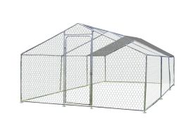 Enclos poulailler clôture grillagée acier galvanisé 18 m² - 8 à 20 poules Habrita