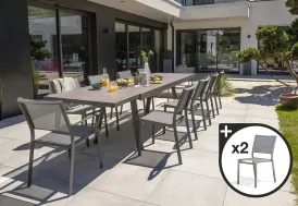 Salon de jardin haut en aluminium DCB Garden