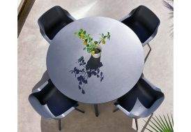 Ensemble repas salon de jardin 4 personnes aluminium et résine Hartman Sophie Element