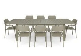 Ensemble repas de jardin en aluminium