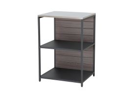Meuble étagère pour cuisine extérieure en acier effet bois