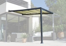 Extension pour pergola adossée Philadelphia avec store