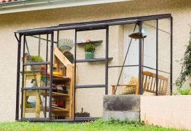 Serre de jardin adossée Melissa 3,3 m² Lams