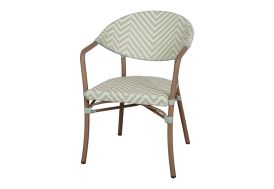 Fauteuil de jardin en aluminium et rotin synthétique