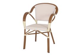 Fauteuil de jardin en aluminium et textilène