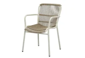 Fauteuil de jardin en aluminium et corde Fellow sable