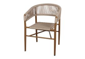 Fauteuil de jardin en aluminium et rotin synthétique