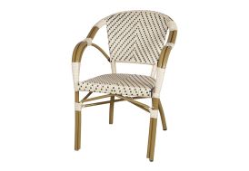 Fauteuil de jardin en aluminium et rotin synthétique