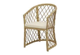 Fauteuil de jardin en aluminium et rotin synthétique