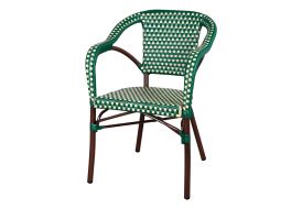 Fauteuil de jardin en aluminium et rotin synthétique