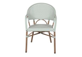 Fauteuil de jardin en aluminium et rotin synthétique