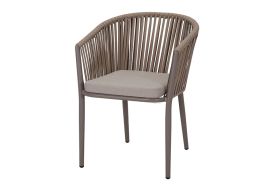 Fauteuil de jardin en acier et corde polyester Agosta