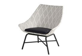 Fauteuil de jardin bas en aluminium et osier Hartman Delphine Lounge Diamond