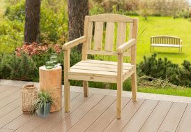 Fauteuil de jardin en bois traité - Ungurs Amata