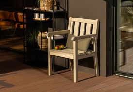 Fauteuil de jardin en bois traité - Ungurs droit Amata