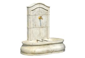 Fontaine de jardin murale en pierre reconstituée - Florence Roc de France