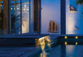 Fontaine de Jardin Lame d’Eau en Inox Seliger Aquafall 1500 Bord de Piscine