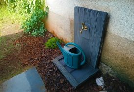 Fontaine de jardin murale en pierre reconstituée Ardoise - Roc de France