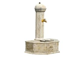 Fontaine de jardin murale en pierre reconstituée - Provence Roc de France