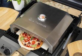 Four à pizza en inox avec thermomètre La Hacienda