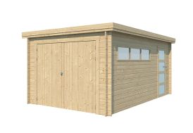 Garage en Bois d’Épicéa avec Bac Acier 16 m² Gardenas