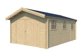 Garage en Bois d’Épicéa avec Toit en Shingle 21 m² Gardenas