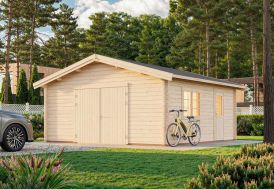 Garage de jardin en bois brut 70 mm - Roger 27 m² Palmako