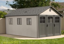 Garage de jardin en résine et polycarbonate Lifetime – 21,6 m²