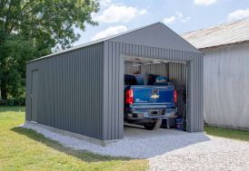 Garage en métal 1 voiture Sojag Everest anthracite 32,6 m² 