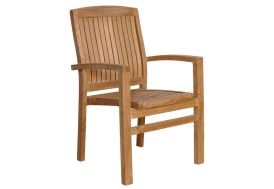 Fauteuil de Jardin Teck Empilable Bali