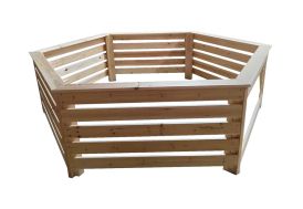 Habillage pour spa en bois massif brut Habrita 205 cm