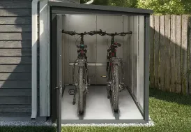 Détail abri vélo métal galvanisé 2,42 m² - Gary gris anthracite