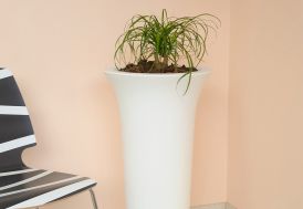 Pot de jardin Ø 58 x 100 cm blanc