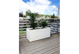 Jardinière Iconic en béton grise ø 100 x H90 cm