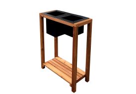 Jardinière sur pieds en bois