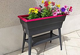 Jardinière double parois 40L avec pieds amovibles