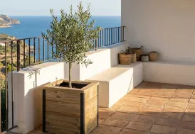 Jardinière carrée en bois Hortalia