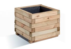 jardinière en bois pin PEFC Stockholm cube jardipolys protection géotextile