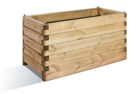 jardinière oléa en bois de pin rectangulaire jardipolys