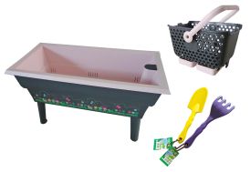 Jardinière Calipso pour enfant avec paniers et outils de jardin