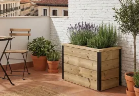Jardinière rectangulaire en bois Hortalia