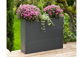 Jardinière haute en acier anthracite Westmann