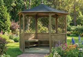 Kiosque de jardin hexagonal en bois Carleton 3 m² Jagram