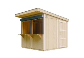 Kiosque commercial bois traité 6 m² M950 Timbela