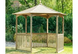 Kiosque de jardin en bois autoclave Brompton Lite 4,6 m² Jagram