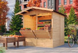 Kiosque commercial en bois 4 m² Timbela