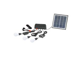 Kit éclairage solaire d’extérieur 3 ampoules LED Chalêt-Jardin lampe de jardin