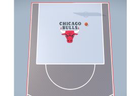 Logo terrain de basket jardin équipe Chicago Bulls