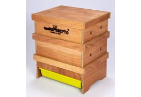 Lombricomposteur en bois traité 2 étages 28 L LombriHogar MultiHuerto