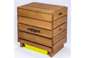 Lombricomposteur en bois autoclave certifié 2 étages 56 L - Frutero